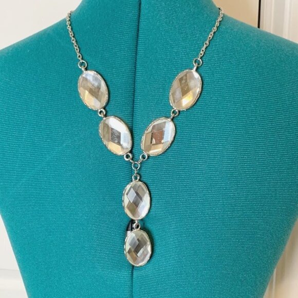 Crystal Stone Drop Long Necklace - Picture 1 of 3